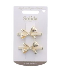 Solida Haarclips Metall gold Haarspangen 2 Stk