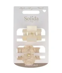 Solida Haarklammer mix and match, weiss Haarspangen 2 Stk
