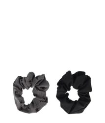 Solida Scrunchie schwarz, grau 11 cm Haargummi 1 Stk