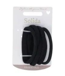 Solida Haargummis schwarz, 6 Stk. Haargummi 6 Stk