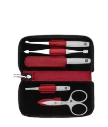 ZWILLING Beauty Premium Manicure Set 5pcs. Leather, Red Nägel kürzen 1 ct
