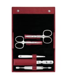 ZWILLING Beauty Classic Manicure Set 5pcs. Leather, Red Hand- & Nagelpflegesets 1 ct