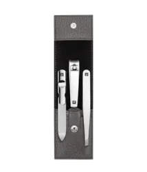 Zwilling Maniküre Pediküre Set 3tlg. mit Nagelknipser, Leder, Anthrazit Maniküre-Set 1 Stk