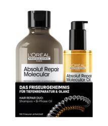 L'Oréal Professionnel Paris Absolut Repair Molecular Shampoo + Bi-Phase Oil Duo Haarpflegeset 1 Stk