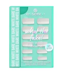 Essence - what the fake! PRESS-ON NAILS manicure set, 28STK, BARE WHITE