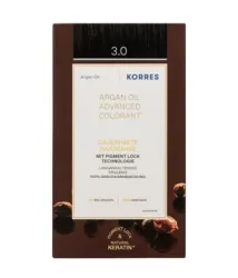 Korres Argan OIL Hochentwickelte Haarcoloration Dark Brown / Dunkelbraun 3.0
