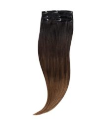 Rapunzel of Sweden Classic Clip-ins Straight / Light Volume / 3 pieces Deep Brown ColorMelt C1.2/5.0 40 cm Haarverlängerung 52.5 g