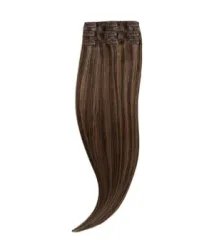 Rapunzel of Sweden Classic Clip-ins Straight / Light Volume / 3 pieces M2.3/5.0 Chocolate Mix 40 cm Haarverlängerung 52.5 g