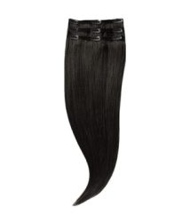 Rapunzel of Sweden Classic Clip-ins Straight / Light Volume / 3 pieces 1.2 Black Brown 50 cm Haarverlängerung 57 g