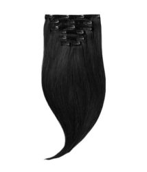 Rapunzel of Sweden Classic Clip-ins Straight / Medium Volume / 7 pieces 1.0 Black 40 cm Haarverlängerung 100 g
