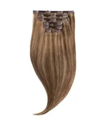 Rapunzel of Sweden Classic Clip-ins Straight / Medium Volume / 7 pieces M5.0/7.4 Golden Brown Mix 40 cm Haarverlängerung 100 g