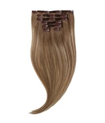 Rapunzel of Sweden Classic Clip-ins Straight / Medium Volume / 7 pieces Brownish Blonde Balayage B5.0/8.3 50 cm Haarverlängerung 110 g
