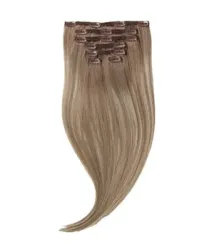 Rapunzel of Sweden Classic Clip-ins Straight / Medium Volume / 7 pieces Brown Ash Blonde Balayage B5.1/7.3 50 cm Haarverlängerung 110 g
