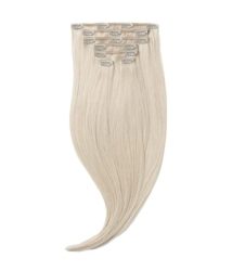 Rapunzel of Sweden Classic Clip-ins Straight / Medium Volume / 7 pieces 10.7 Light Grey 60 cm Haarverlängerung 120 g