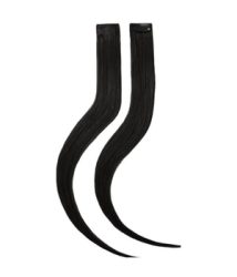 Rapunzel of Sweden Single Invisible Clip-ins Straight / 2 pieces 1.0 Black 40 cm Haarverlängerung 10 g