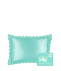 Slip pure silk queen pillowcase with scalloped edge - turquoise Gesichtscreme 1 ct