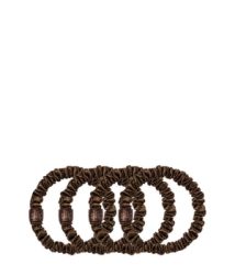 Slip Pure Silk Back To Basics Skinny Scrunchies Dark Brown Haargummi 4 Stk