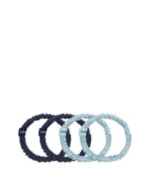 Dore & Rose Scrunchie 1 cm Set Dark Blue & Light Blue Haargummi 4 Stk