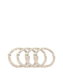 Dore & Rose Scrunchie 1 cm Set Champagne Haargummi 4 Stk