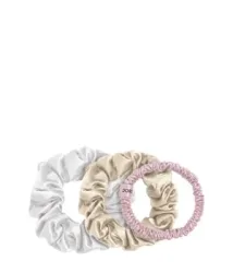 Dore & Rose Scrunchie 1 cm Pink, 2 cm Champagne & 3 cm White Set Haarstylingset 1 Stk