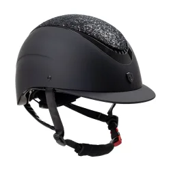 Equestro Galaxy Reithelm mit kleinem Visier und Strasssteinen