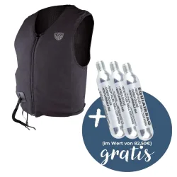 USG Aixplorer Softshell Airbag Weste inkl. 3 Kartuschen - schwarz, Größe S