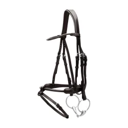 Dyon Round Leather Trense mit runden Lederdetails WBD