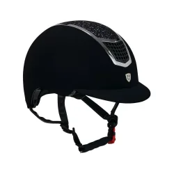Equestro Ultralight Velvet Reithelm mit Strasssteinen