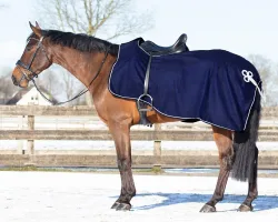 QHP FleeceAusreitdecke mit Ornament