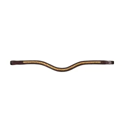 Dyon Stirnriemen Brass Clincher Vförmig geschwungen New English Collection
