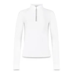 Kentucky Horsewear Turniershirt Classic Damen Glitzer Reisverschluss Lange Ärmeln