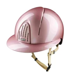 KEP SMART NOVA METAL POLISH Pink  Reithelm mit Polo Visier und beiger Beriemung