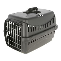 Kerbl Pet Transportbox Expedion Eco - schwarz mit Metalltüre