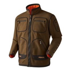 Härkila Kamko Fleecejacke wendbar - Hunting Green/Orange Blaze