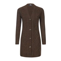 Jagdhund Strickmantel Damen Krumau - Braun