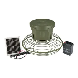 EUROHUNT Futterautomat Evolution 2.0 (12V) mit Batterie und Solarpanel