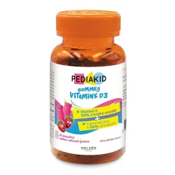 Pediakid® Vitamin D3-Kaugummi Erdbeer-Bär