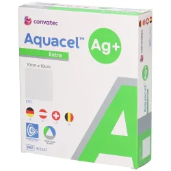 ConvaTec AQUACEL Ag+ Extra Kompresse 10x10cm (10 Stk)