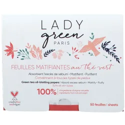 Lady green mattierende Reinigungstücher