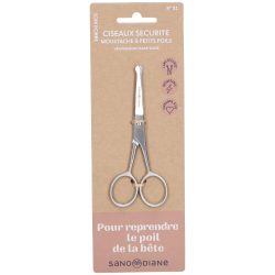 Sanodiane Sicherheits-Nagelschere für Schnurrbart und feine Haare