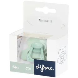 Difrax Schnuller 6M+ Natural Fit - Für Babys ab 6 Monaten mit Komfortsauger - Grünes Jade