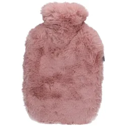 67381 44 Fashy Wärmflasche 2,0 L mit hochwertigem, extra softem Flauschbezug, rosa