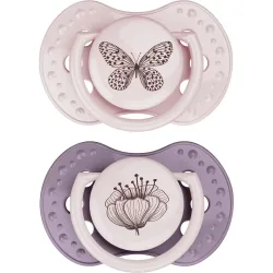 Difrax Schnuller Dynamic Botanic Pink - Lila 0-3m