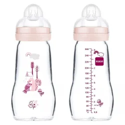 mam Feel Good Baby Flasche aus Glas 260ml 2+ Monate