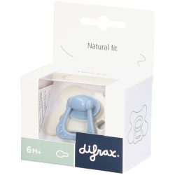 Difrax Schnuller 6M+ Natural Fit - Für Babys ab 6 Monaten mit Komfortsauger - Grauer Elefant
