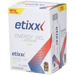 Etixx Energy Gel + Sodium 12 x 40 ml ? Energiegel mit 30 g Kohlenhydraten