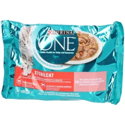 Purina ONE Katzenfutter Sterilcat in Sauce Lachs 4x85g