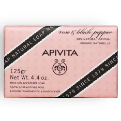 Apivita Natürliche Seife mit Rose & schwarzem Pfeffer