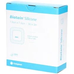 Biatain Silicone Schaumverband 7.5x7.5cm selbst-haftend (10 Stk)
