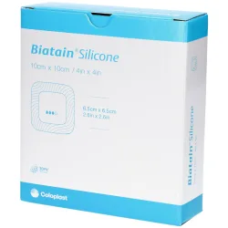 Biatain Silicone Schaumverband, 10x10cm, selbst-haftend (10 Stk)